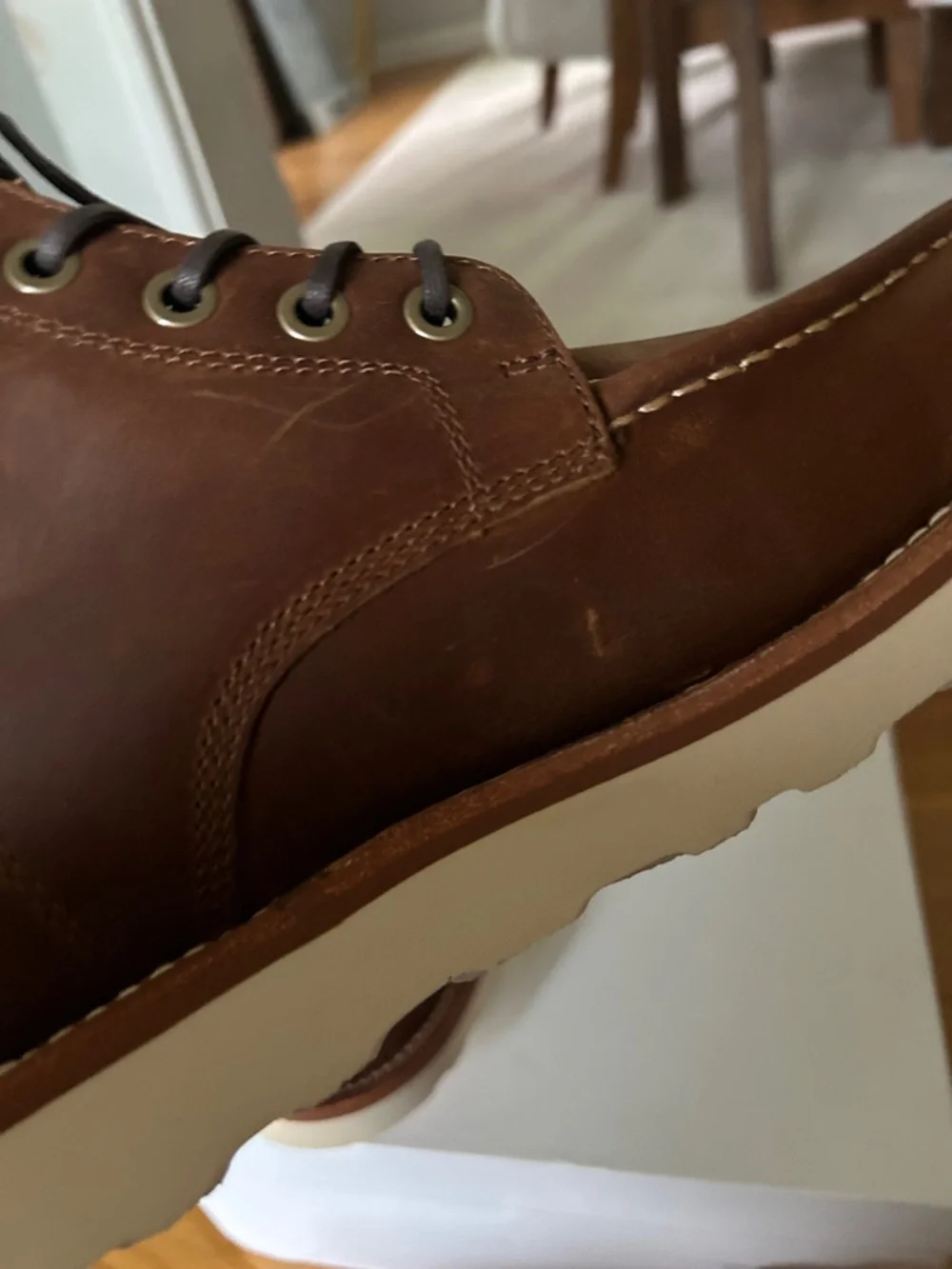 Quince crafted leather Men's‎ whiskey Moc Toe Work Boots size 10.5